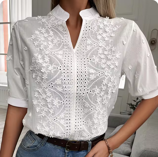 Camicetta Estiva"Eleganza di Ricamo"